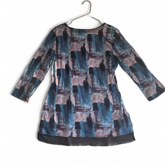 Sheer vera wang artsy top - Picture 3 of 4